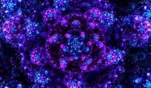 Preview wallpaper fractal, patterns, shine, lilac, blue
