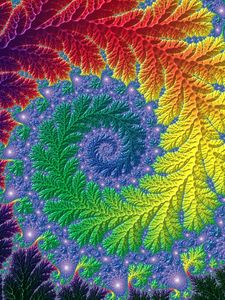 Preview wallpaper fractal, patterns, spiral, multicolored, twisted