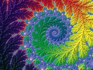 Preview wallpaper fractal, patterns, spiral, multicolored, twisted