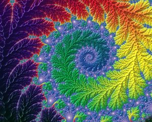 Preview wallpaper fractal, patterns, spiral, multicolored, twisted