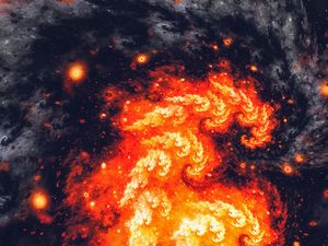 Preview wallpaper fractal, patterns, spiral, fiery, swirling