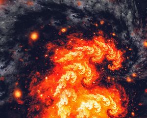 Preview wallpaper fractal, patterns, spiral, fiery, swirling