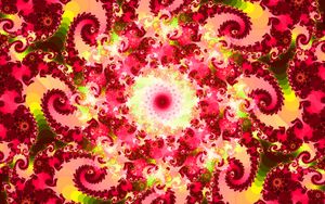 Preview wallpaper fractal, patterns, spiral, abstraction, bright