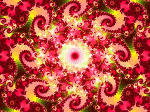 Preview wallpaper fractal, patterns, spiral, abstraction, bright