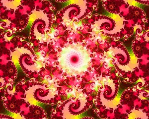 Preview wallpaper fractal, patterns, spiral, abstraction, bright