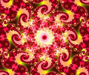 Preview wallpaper fractal, patterns, spiral, abstraction, bright