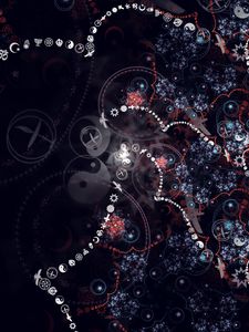 Preview wallpaper fractal, patterns, symbols, glitter