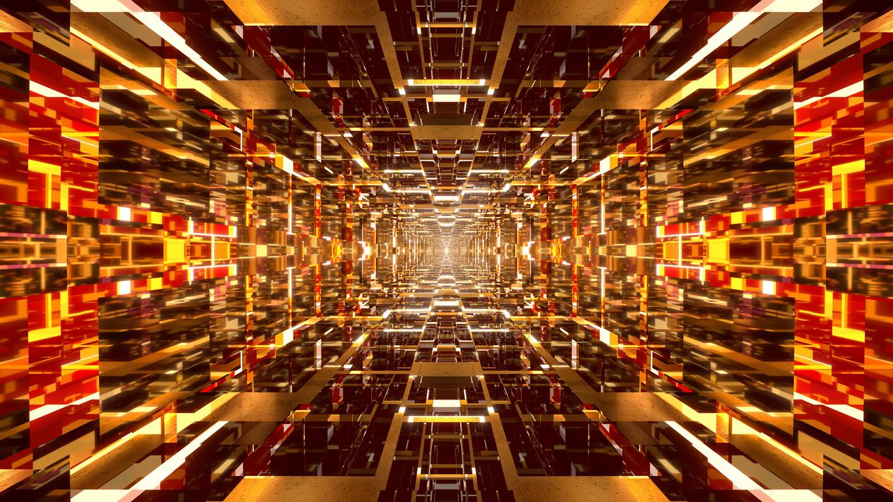 Wallpaper fractal, perspective, immersion, bright, 3d