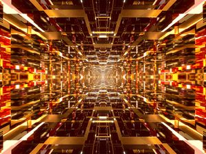 Preview wallpaper fractal, perspective, immersion, bright, 3d