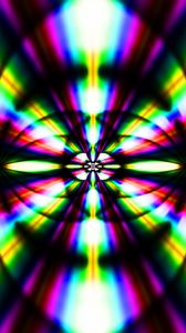 Preview wallpaper fractal, rays, bright, colorful, abstraction