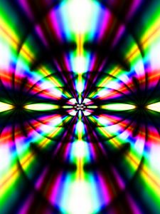 Preview wallpaper fractal, rays, bright, colorful, abstraction