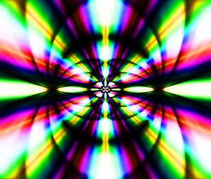 Preview wallpaper fractal, rays, bright, colorful, abstraction