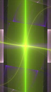 Preview wallpaper fractal, rays, glow, bright, green