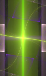Preview wallpaper fractal, rays, glow, bright, green