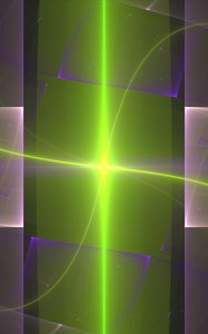 Preview wallpaper fractal, rays, glow, bright, green