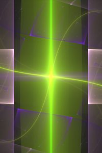 Preview wallpaper fractal, rays, glow, bright, green