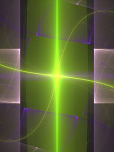 Preview wallpaper fractal, rays, glow, bright, green