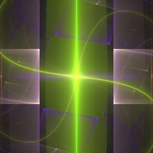 Preview wallpaper fractal, rays, glow, bright, green