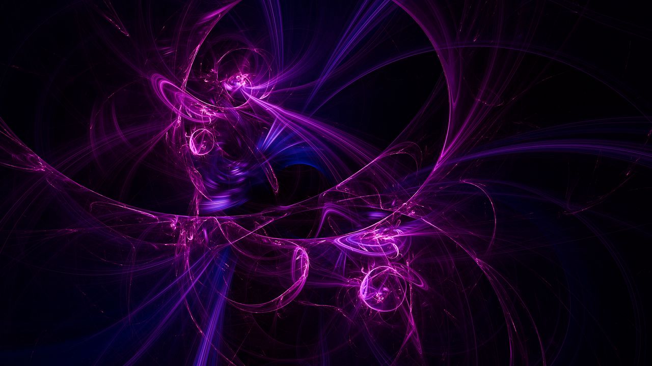 Wallpaper fractal, rays, radiation, purple, abstraction