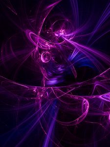 Preview wallpaper fractal, rays, radiation, purple, abstraction