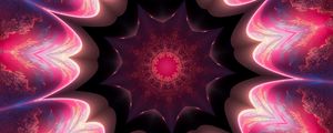 Preview wallpaper fractal, rays, shine, abstraction, pattern, red