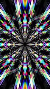 Preview wallpaper fractal, rays, stripes, colorful, abstraction