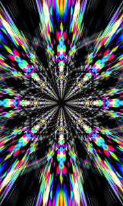 Preview wallpaper fractal, rays, stripes, colorful, abstraction