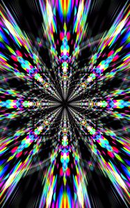 Preview wallpaper fractal, rays, stripes, colorful, abstraction
