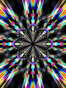 Preview wallpaper fractal, rays, stripes, colorful, abstraction