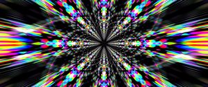 Preview wallpaper fractal, rays, stripes, colorful, abstraction