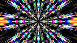 Preview wallpaper fractal, rays, stripes, colorful, abstraction