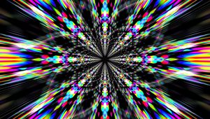 Preview wallpaper fractal, rays, stripes, colorful, abstraction