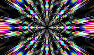 Preview wallpaper fractal, rays, stripes, colorful, abstraction