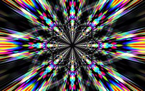 Preview wallpaper fractal, rays, stripes, colorful, abstraction