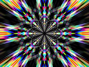 Preview wallpaper fractal, rays, stripes, colorful, abstraction