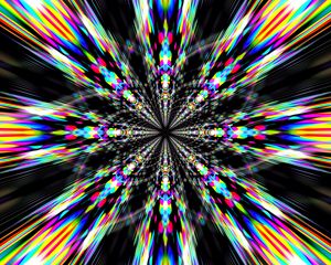 Preview wallpaper fractal, rays, stripes, colorful, abstraction