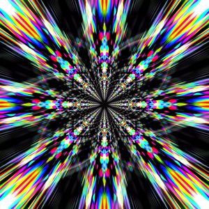Preview wallpaper fractal, rays, stripes, colorful, abstraction