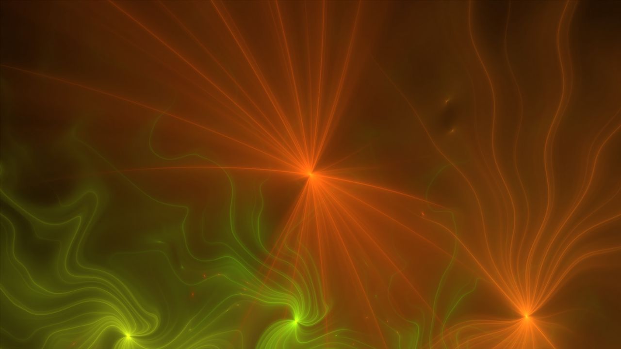 Wallpaper fractal, rays, waves, shine, light