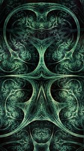 Preview wallpaper fractal, reflection, abstraction, green