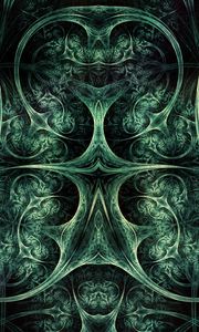 Preview wallpaper fractal, reflection, abstraction, green