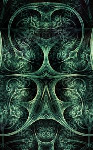 Preview wallpaper fractal, reflection, abstraction, green