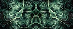 Preview wallpaper fractal, reflection, abstraction, green