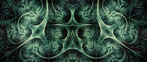 Preview wallpaper fractal, reflection, abstraction, green