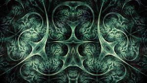 Preview wallpaper fractal, reflection, abstraction, green