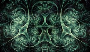 Preview wallpaper fractal, reflection, abstraction, green
