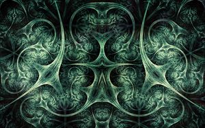 Preview wallpaper fractal, reflection, abstraction, green