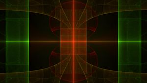 Preview wallpaper fractal, reflection, lines, neon, abstraction