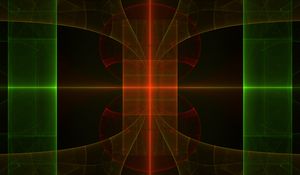 Preview wallpaper fractal, reflection, lines, neon, abstraction