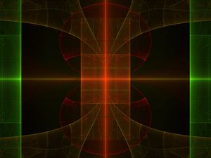 Preview wallpaper fractal, reflection, lines, neon, abstraction