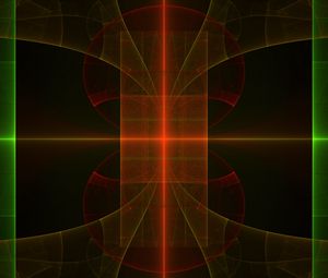 Preview wallpaper fractal, reflection, lines, neon, abstraction